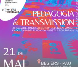 Pedagogia, transmission e educacion artistica e culturala – Journée d’échanges le 21 mai 2025