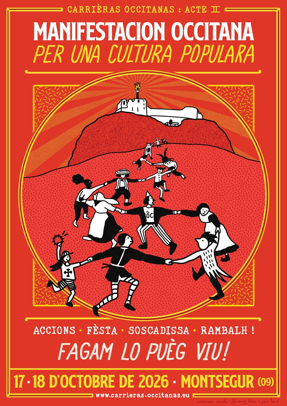 Carrièras occitanas : manifestacion a Montsegur los 17 e 18 d’octobre de 2026
